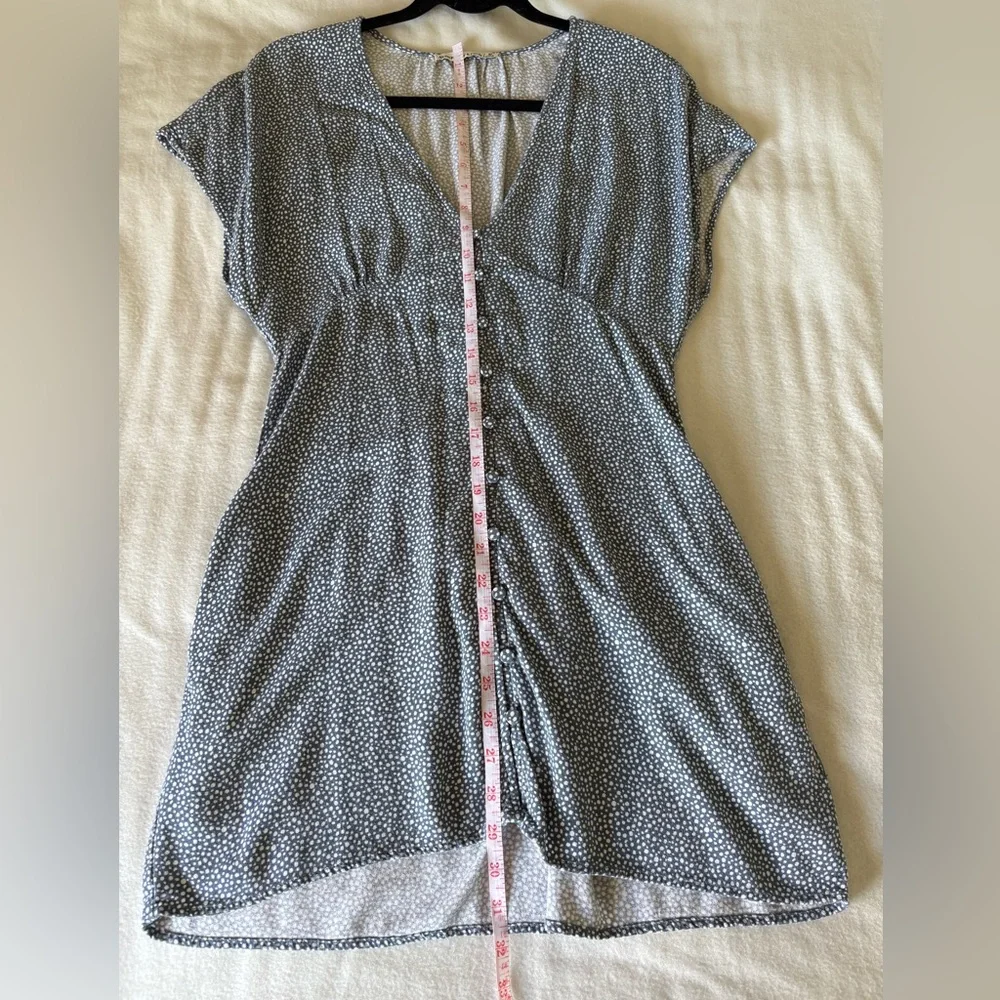 Abercrombie And Fitch Womens Medium Blue White Summer Dress With Pockets - Picture 7 of 12